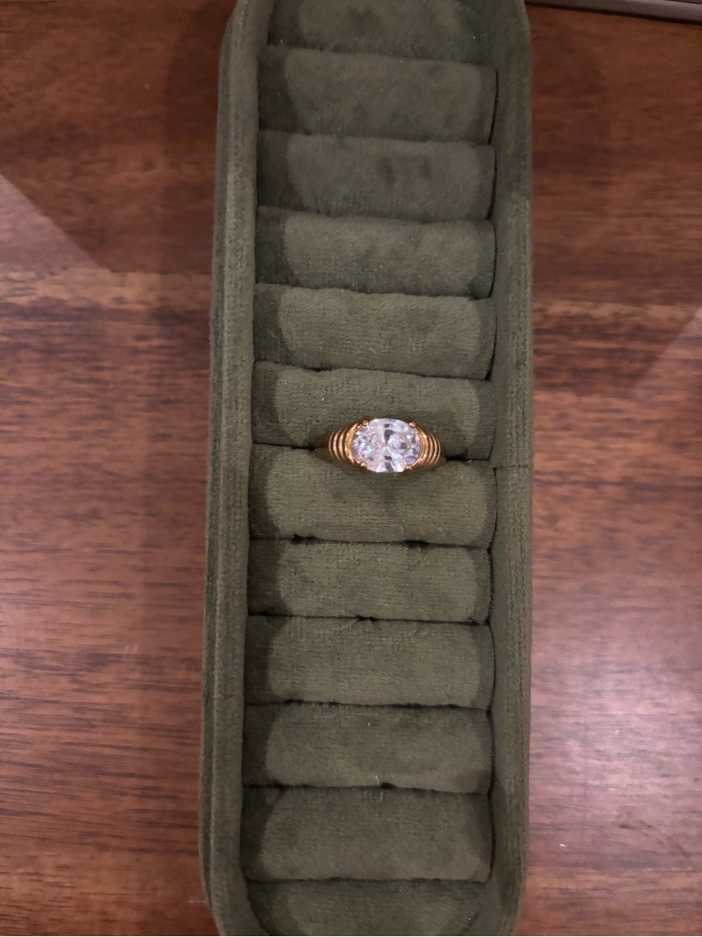 Vintage Inspired Oval Solitaire Ring